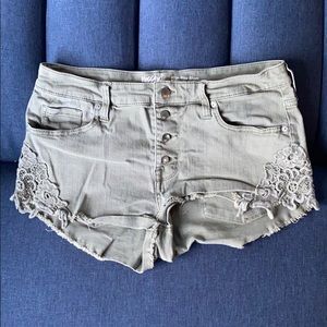 (3 for $30 🔷) High Rise Army Green Shorts